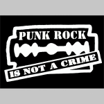 Punks Rock is not Crime   hrubá mikina na zips s kapucou stiahnuteľnou šnúrkami